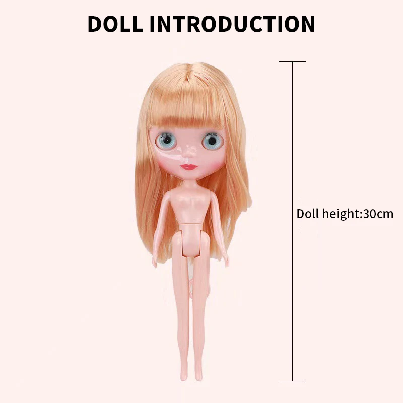 Fashion Blyth Doll Changing Eyes 30cm High Quality Bjd Doll Body with 3D Four-color Eyes Dress Up Toys DIY Accessories