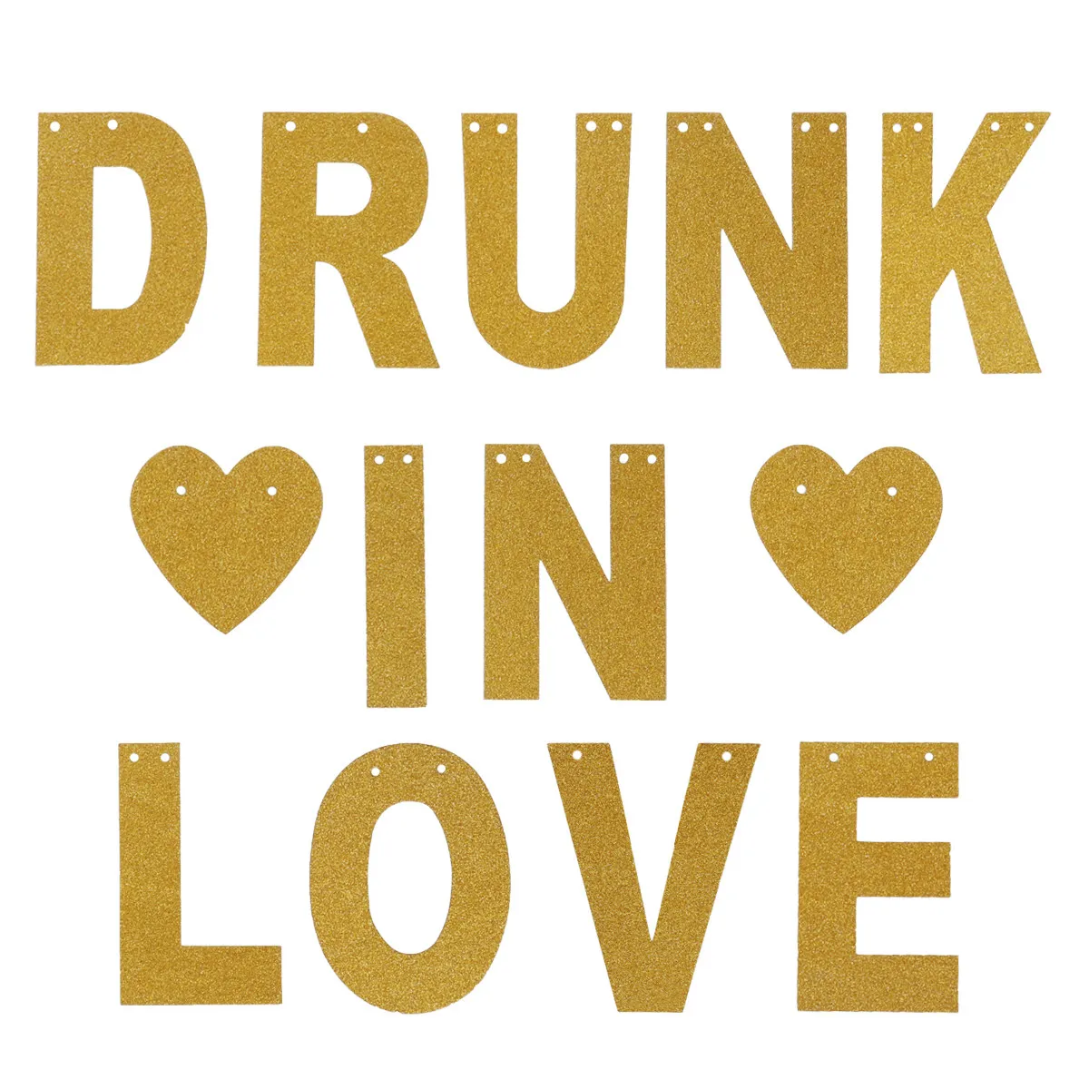 Glitter Letters Hearts Wedding Banner String Bunting Garland Chic Romantic Decor for Bridal Shower Engagement view 5