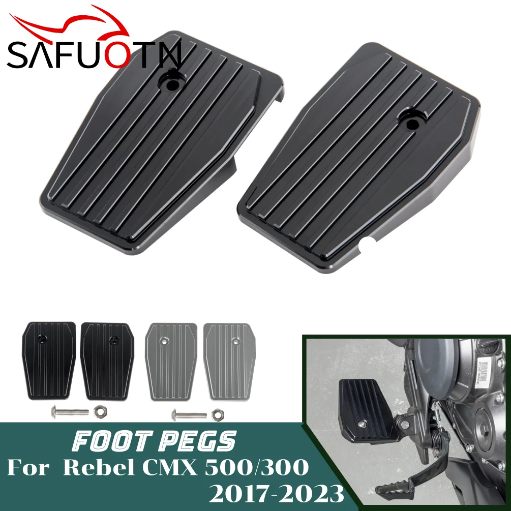 

CMX500 CMX300 Wide Foot Pegs Pedals Footrest Enlarge Extension Footpeg For Honda Rebel CMX 300 500 2017-2024 CNC Accessories