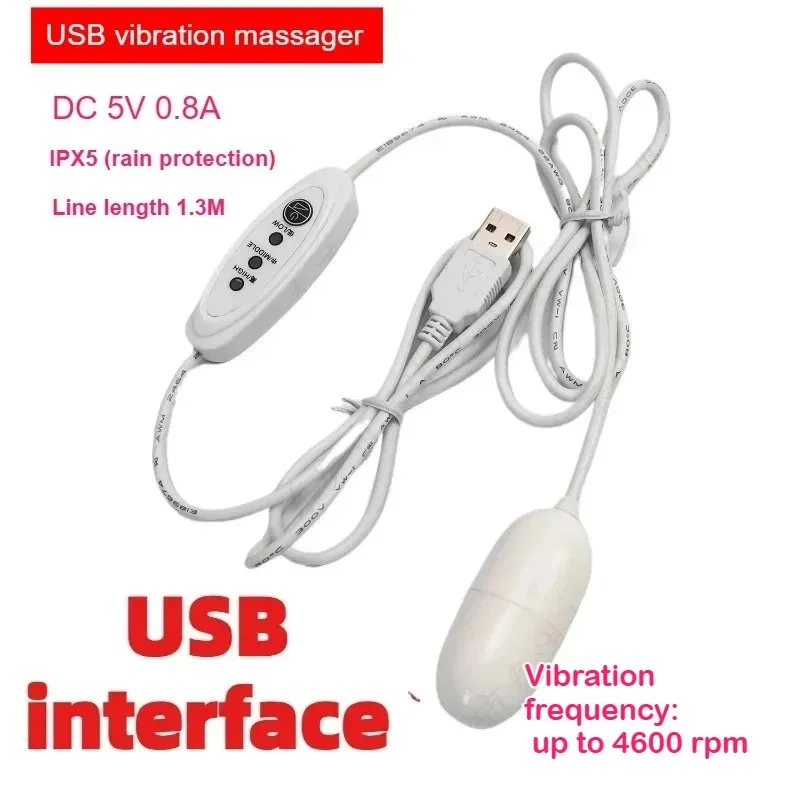 6 Mode USB Vibrating Massager - Waterproof IPX5,  Mini Massage Motor for Body Relaxation
