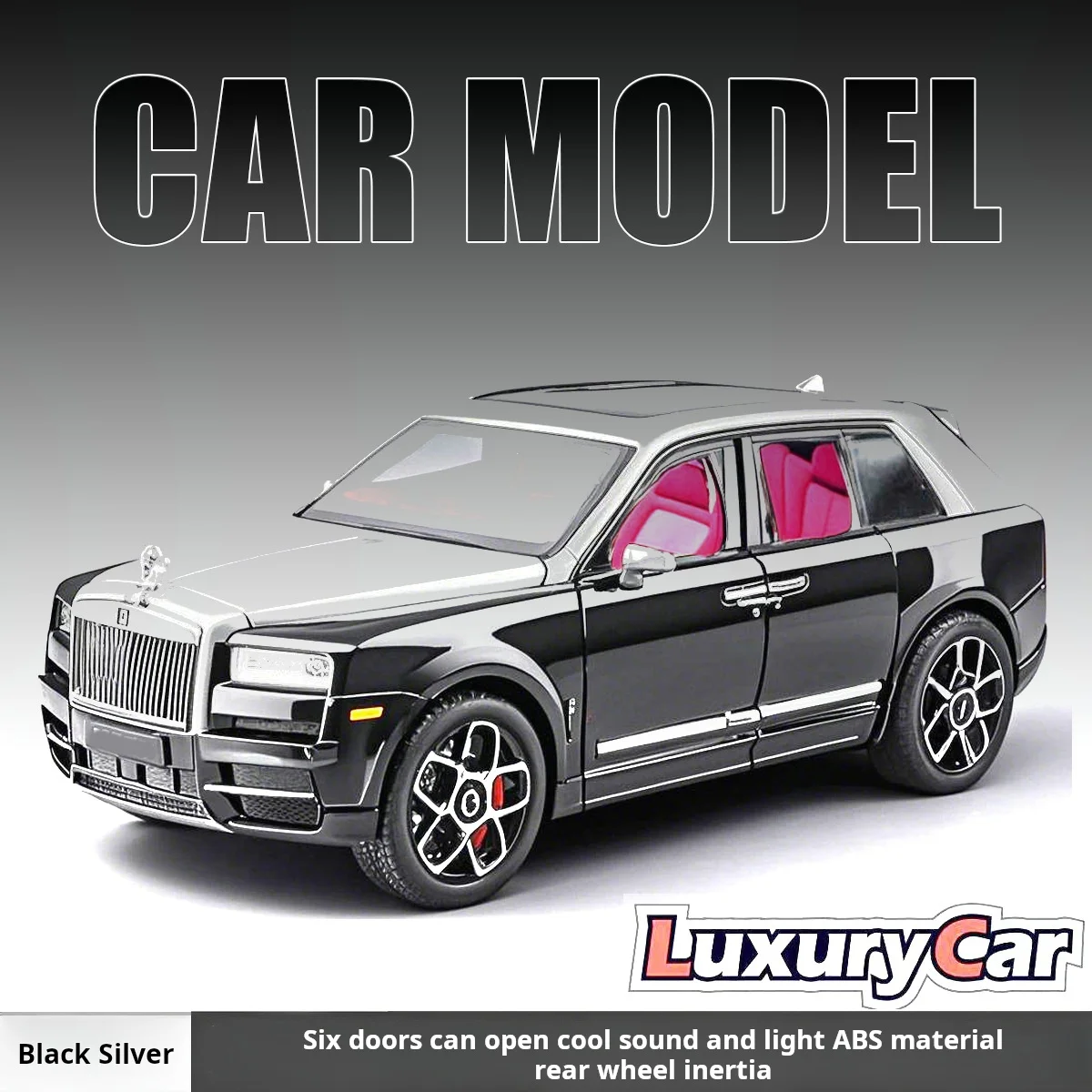 1/32 Rolls Royce Phantom Diecast Spielzeugautos Modell Simuliertes Zurückziehen Limousine Metallspielzeugauto für Kinder Geschenke Sammlung