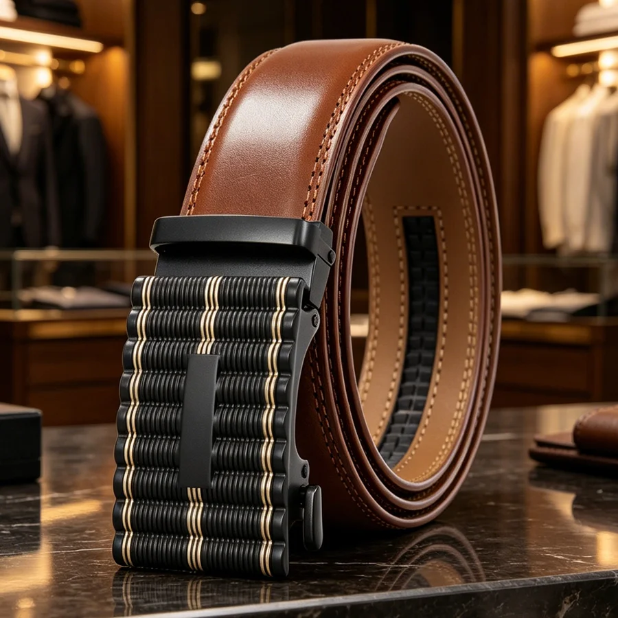 2026 Black Tan Brown Belt For Men Leather Designer Luxury Brand Cowhide Mens Belt For Formal Dressing Casual Belts Male B1013