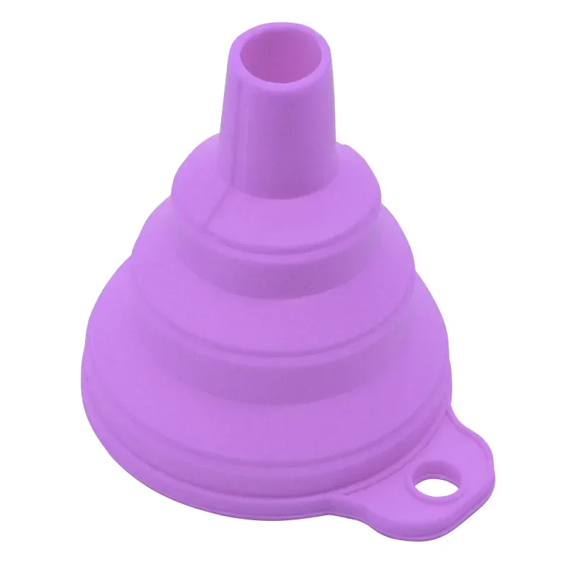 Imbuto pieghevole da cucina in silicone per il riempimento di bottiglie d'acqua con trasferimento di liquidi, imbuto portatile per pentola per olio, gadget da cucina