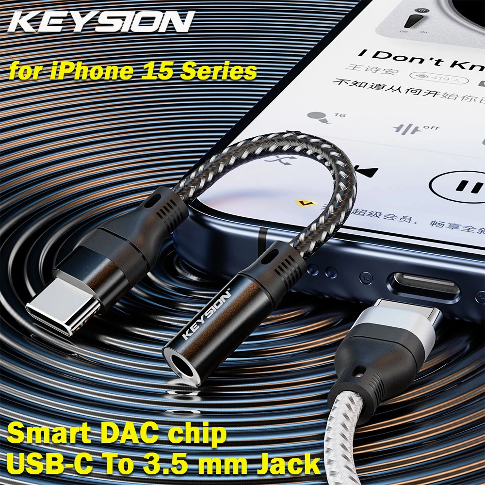 Klucz USB typu C do 3.5mm DAC Chip Adapter słuchawkowy USB do 3.5 kabel Aux dla iPhone 15 Pro Max Macbook PC Samsung Xiaomi