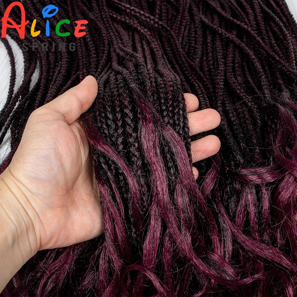 Parrucca anteriore in pizzo intrecciato sintetico da 36 pollici 1B-Bug parrucca in pizzo intrecciato all'uncinetto con i capelli del bambino per le donne nere intrecciare i capelli senza nodi