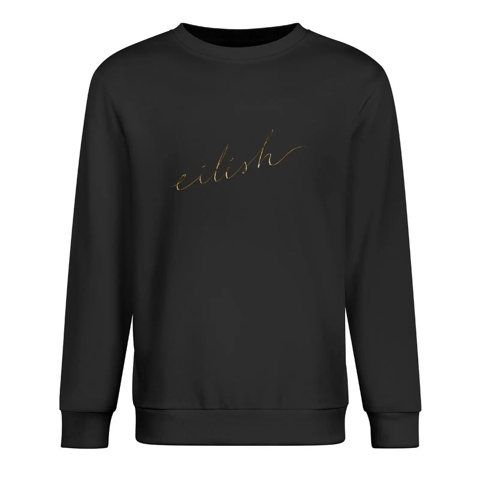 

eilish fragrances gold cursive Pullover korean clothes men's clothes mens clothes japanese style men sweatshirt