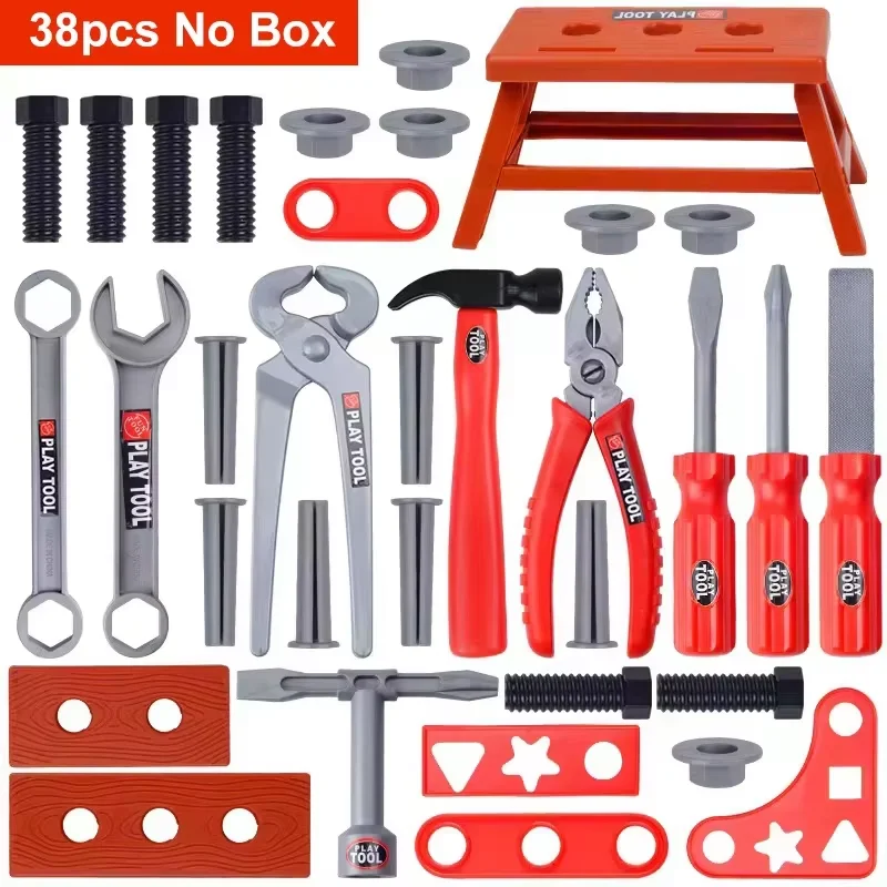 Kinder-Reparatur-Werkzeugkasten-Spielset, Simulierte Ingenieurwerkzeuge mit Bohrer, Lehrreiches Rollenspiel-Geschenk für Jungen