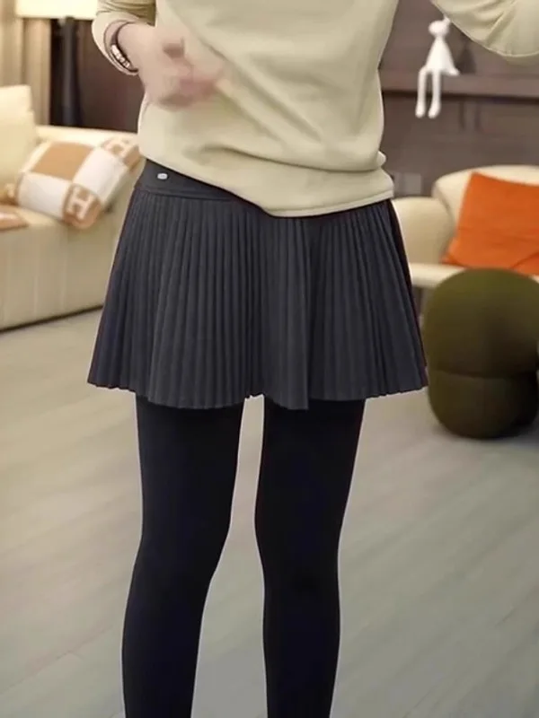 Spódnica wełniana plus size z wysokim stanem, rozkloszowana, plisowana, damska, modna, jesienno-zimowa, nowa, wyszczuplająca, do pracy, koreańska, V...