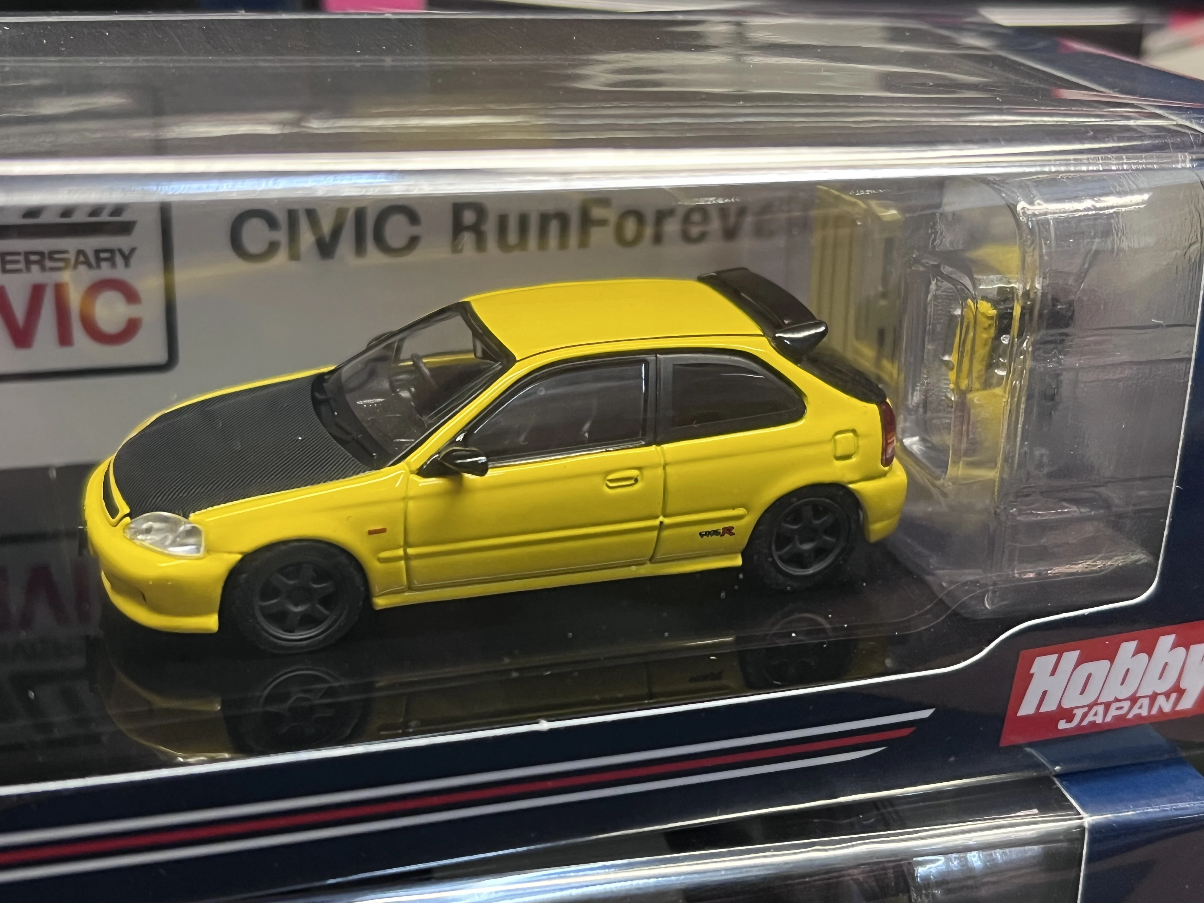 Hobby Japan 1/64 Honda Civic EK9  Collection of die-cast alloy car decoration model toys