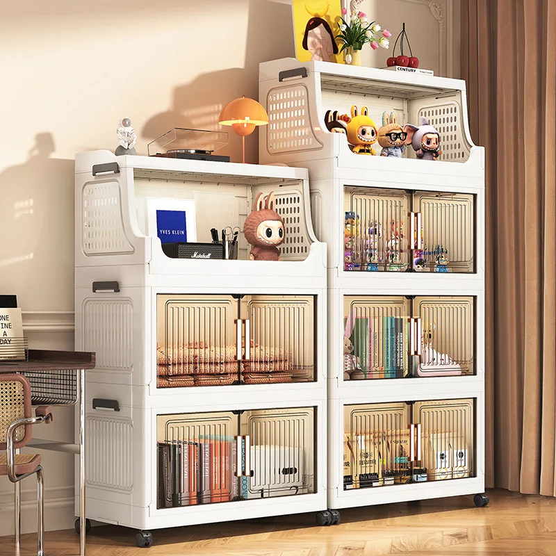 

Шкаф для хранения шириной 60–70 см, складной шкаф для хранения с открытой дверью, многослойная полка-органайзер для дома