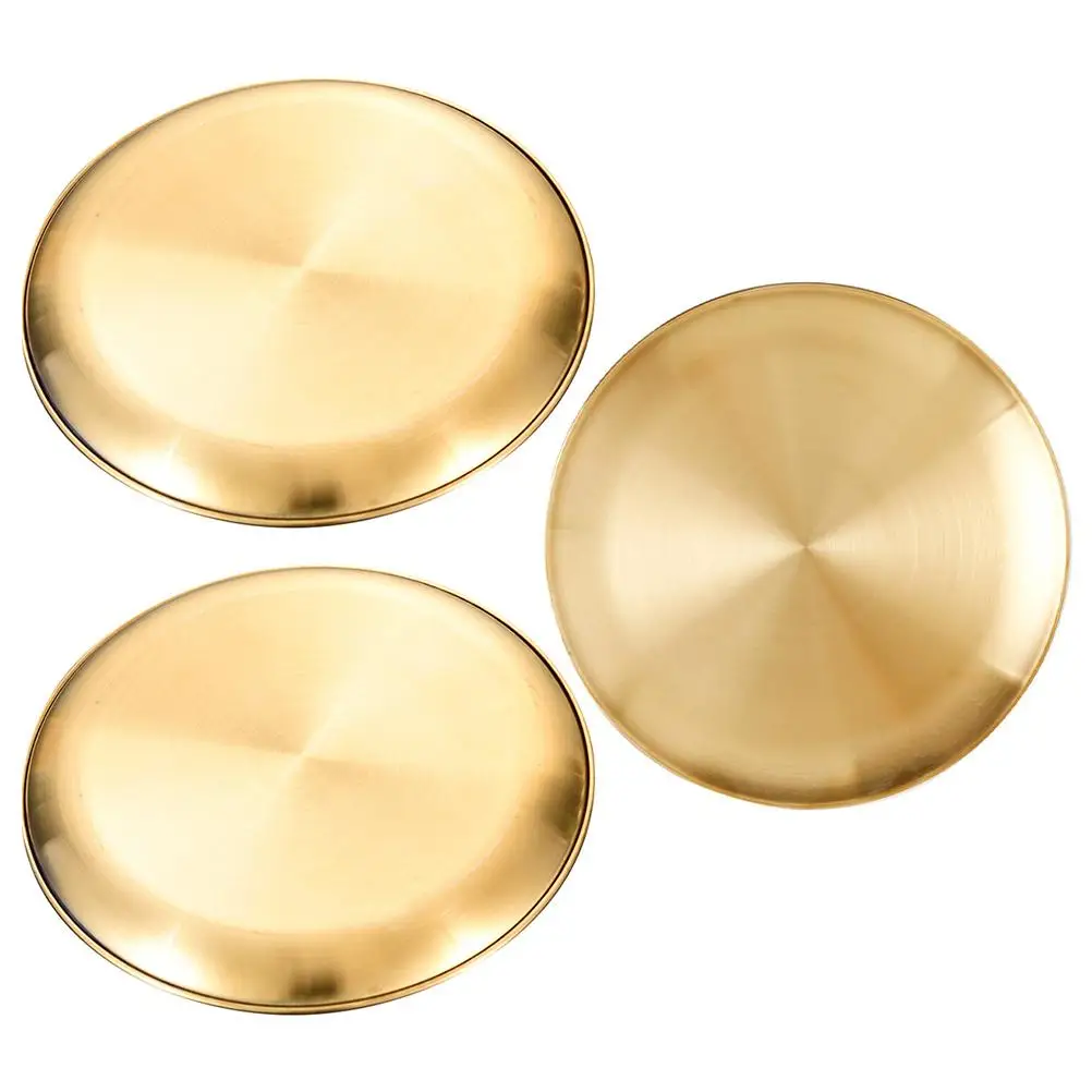 바베큐용 스테인리스 스틸 서빙 접시 3종 세트 이미지