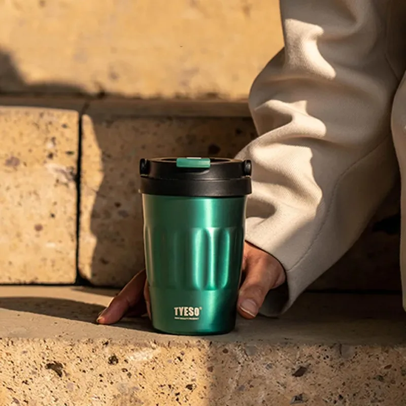 TYESO 400ML/500ML Thermo Bottle Portable Tumbler Vacuum Flasks Travel Coffee Flask Stainless Steel Thermal Cup Car Insulated Cup