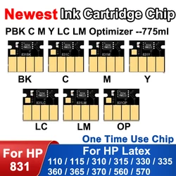 Chip de cartucho para HP Latex, Atualização para HP 831, 110 115 310 315 330 335 360 365 370 560 570 L360 L365 L330, Mais recente