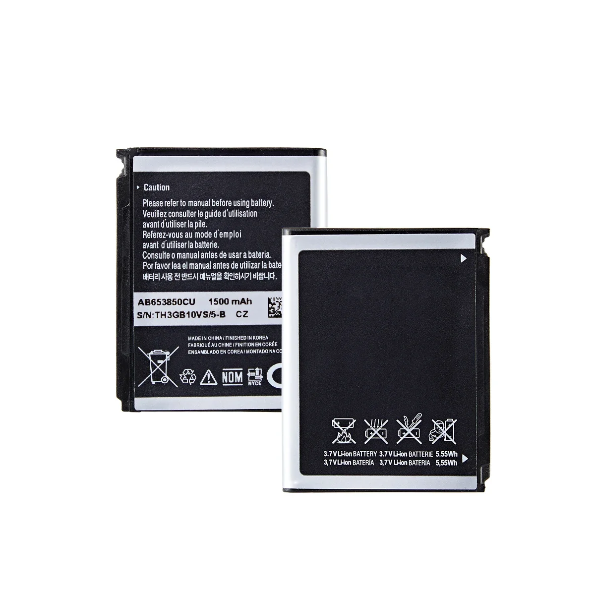 Brand New AB653850CU AB653850CC Battery 1500mAh For Samsung i9023 M490 M495 Nexus S i899 I909 i7500 i8000