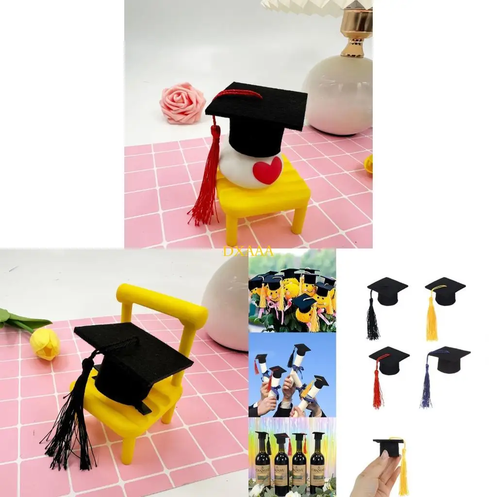 

Академическая кепка из мягкого фетра DXAA для выпускников, школьных фотографий и ролевых игр, украшение для выпускного вечера