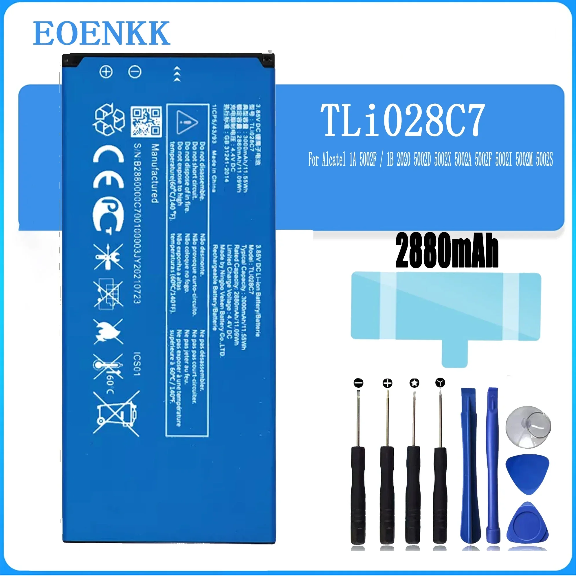 

Original Capacity TLi028C1 TLi028C7 Battery for ALCATEL 5002B 1B 2020 Mobile Phone Replacement Batteries Bateria