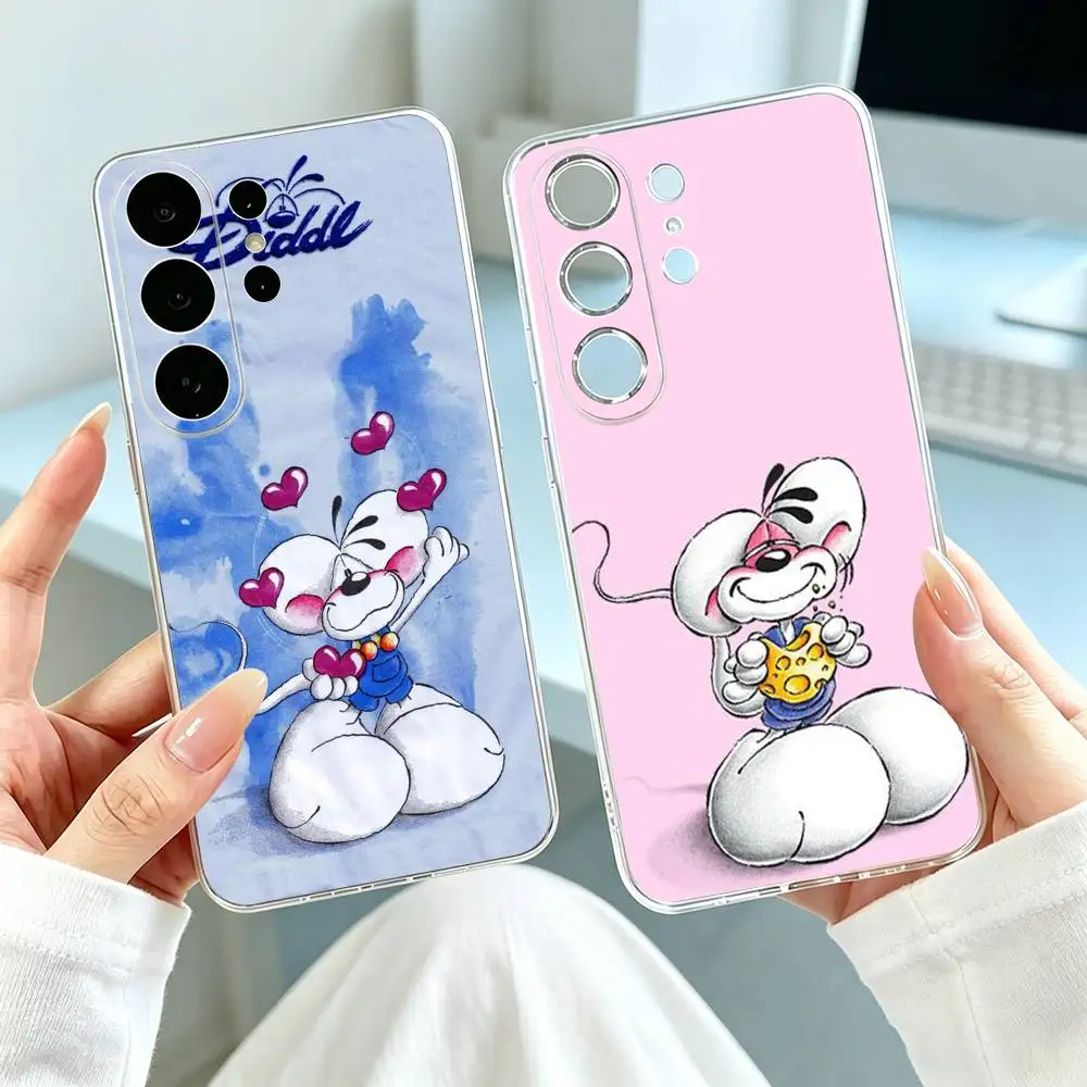 Diddlina Diddl Mouse Cartoon  Phone Case Transparent Silicone Soft For Samsung S25,S24,S21,S22,S23,S30,Ultra,S20,Plus,Fe Gift