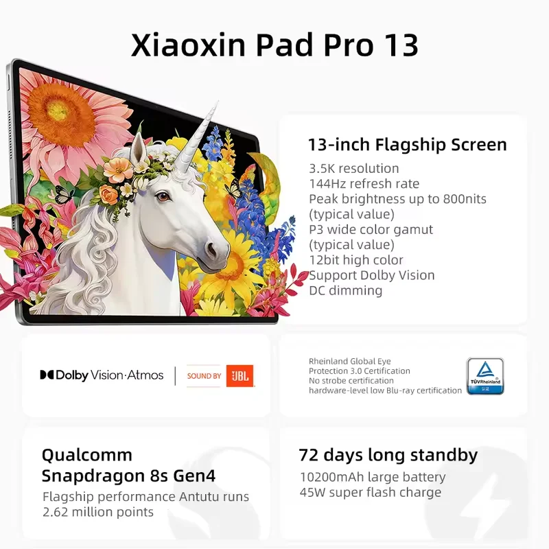 オリジナルLenovo Xiaoxin Pad Pro 13 Snapdragon 8s 13インチ 3.5K