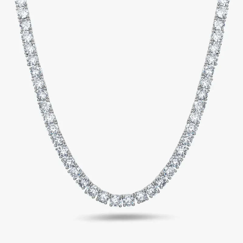 S925 Sterling Silver D Moissanite 6mm Tennis Side Full Tennis Chain Fashion Shine Chain