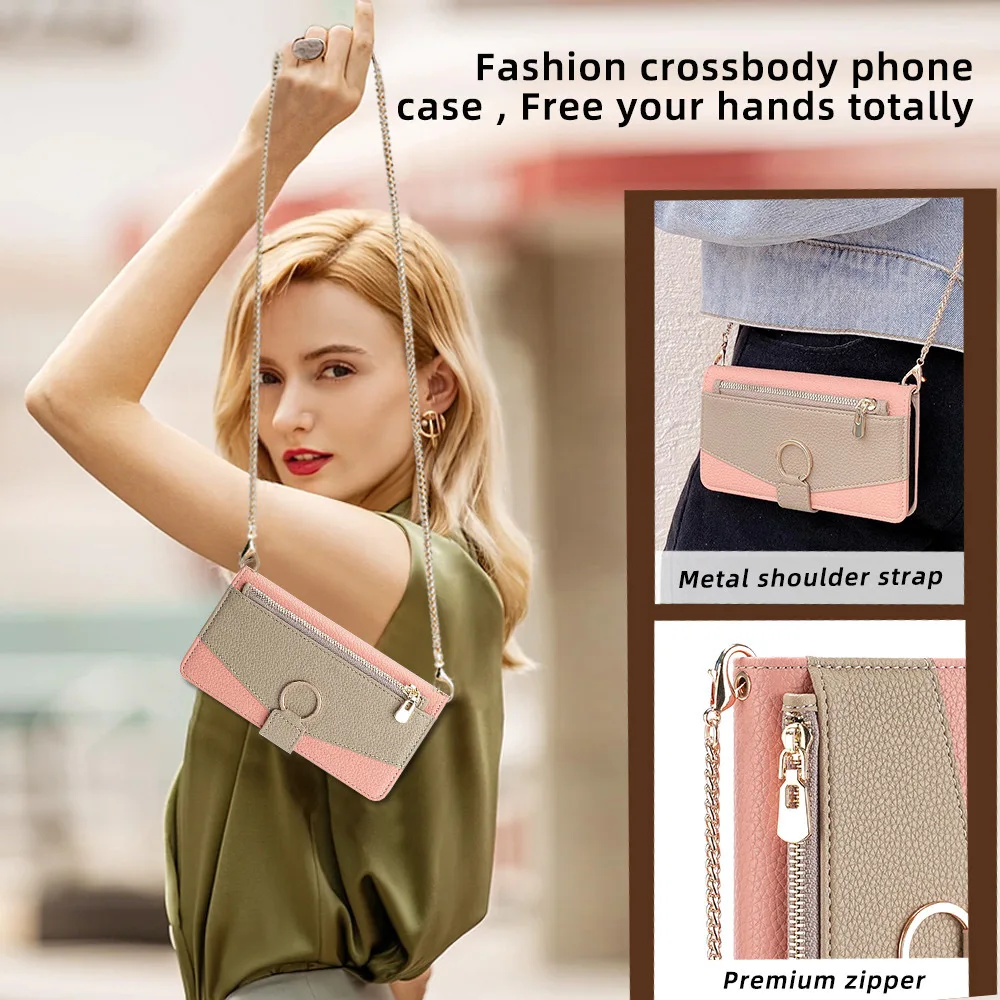 Brieftaschenhülle für SONY XPERIA 10 5 1 I II III IV V VI 10 VII Magnetische Flip-Handyhülle Sony XZ1 L2 L3 Langes Trageband Lederhülle – Detail 20