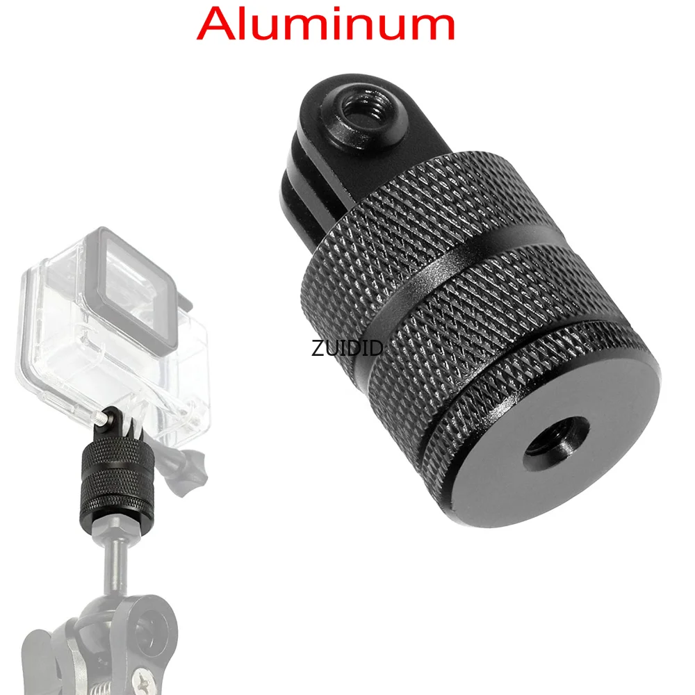 

360 Degree Swivel Rotating Aluminium Aolly Tripod Adapter Mount for GoPro Hero11 9 8 Xiaomi Yi 4K Sjcam Eken Go Pro 6 Accessory