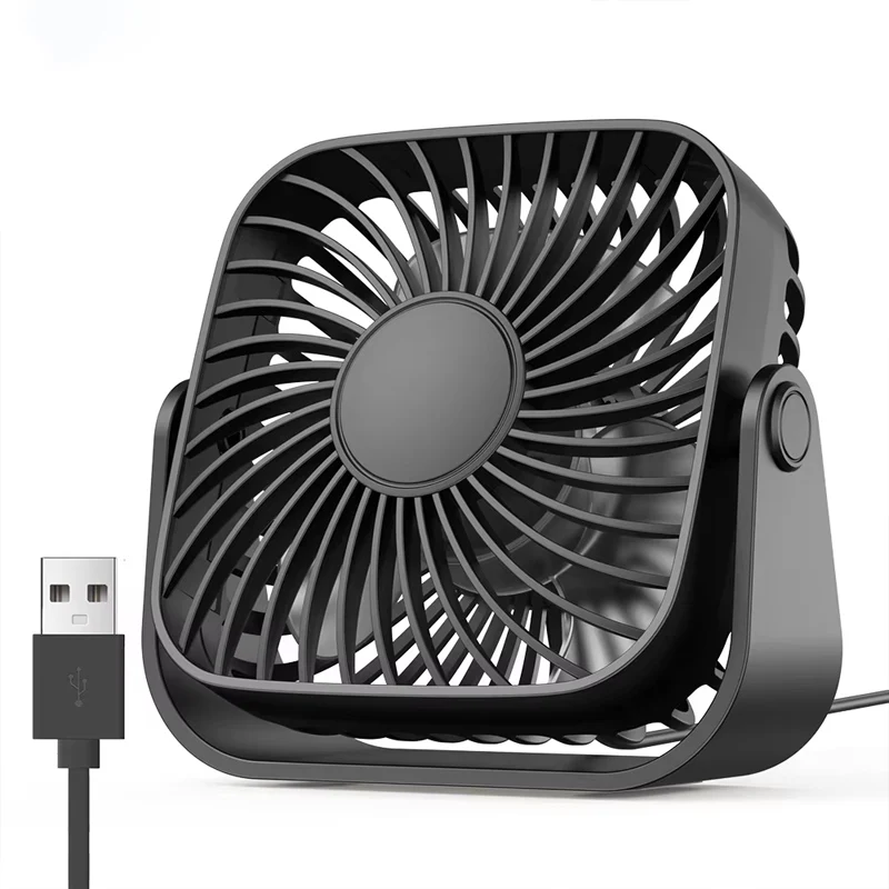 4Inch USB Mini Portable Fan for Camping 3 Speeds Quiet Desk Table Personal Fan 360°Adjustment Standing Fans for Room Home