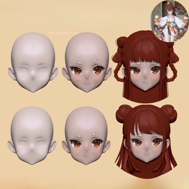 Modelo de cara Universal con orejas, molde de silicona, arcilla polimérica ultraligera para hacer animación, herramientas de personajes de dibujos animados, versión Q