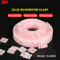 3M Tape Double Sided Adhesive Mushroom Transparent/black Fastener Tape Sewing Fabric Adhesive Fastener Tape Dual Dual-Sided