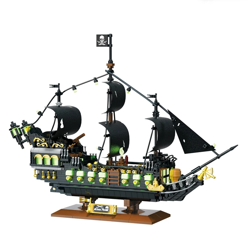 ﻿ 1576 pçs navio pirata blocos de construção conjuntos presente navios modular barco pirata tijolo montagem modelo kit criativo diy brinquedo adultos presente