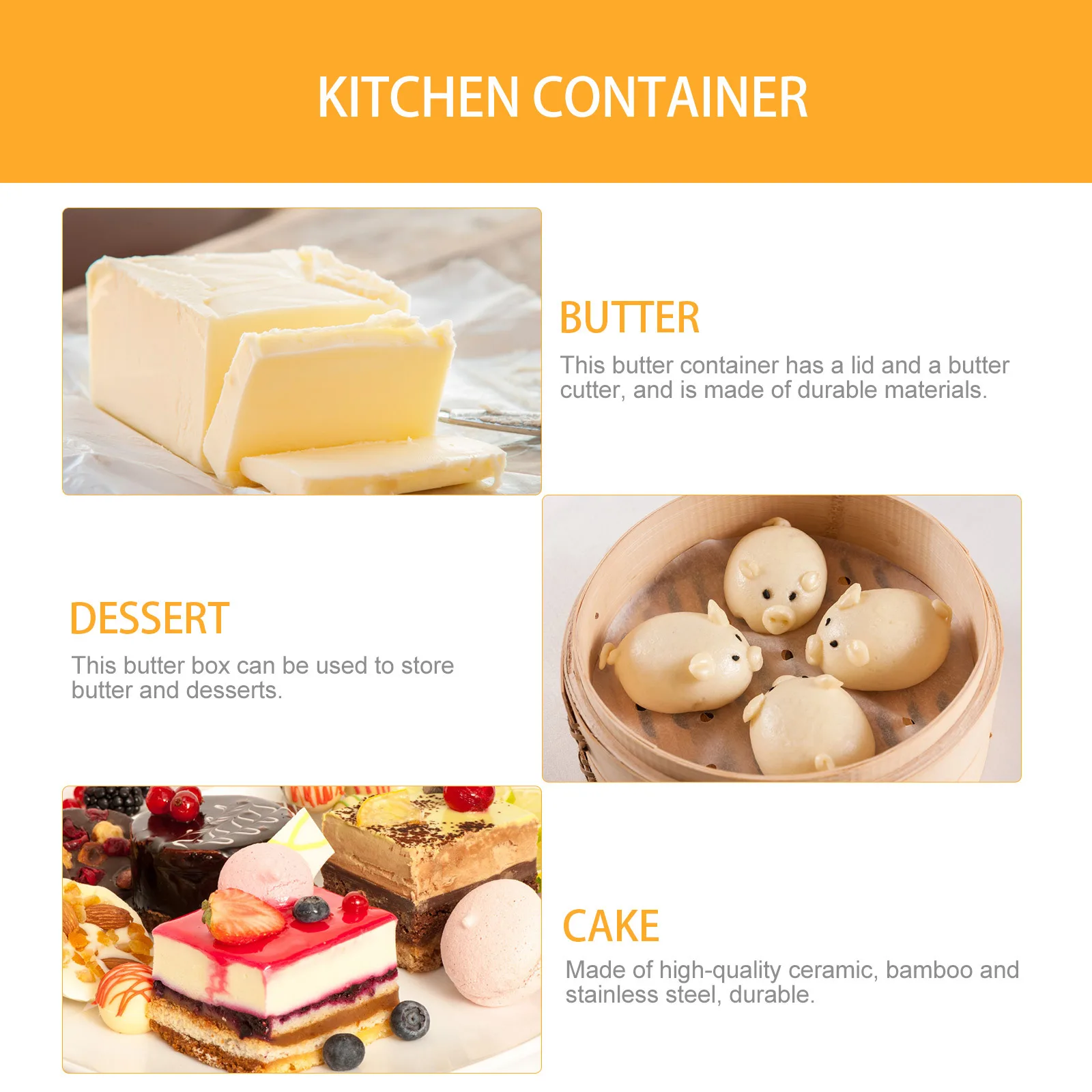 

Elegant Ceramic Butter Keeper with Cutter Material for Home Tableware Assorted Color Butter Storage Holder