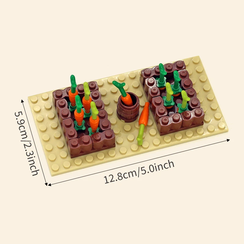 MOC 農場の動物、木、植物、ビルディングブロックのおもちゃ、鶏小屋ブロックのおもちゃ、子供向けギフト、野菜、果物、レンガパーツ付き