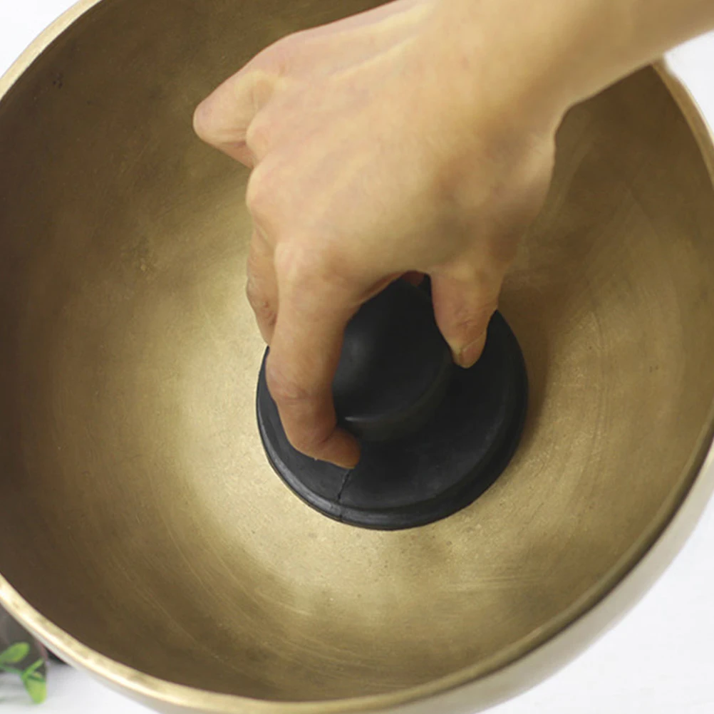 

2pcs Sound Bowl Suction Handle Fluorine Rubber Singing Bowl Accessories Portable Lifter Tool Enhances Sound Therapy Stable Grip