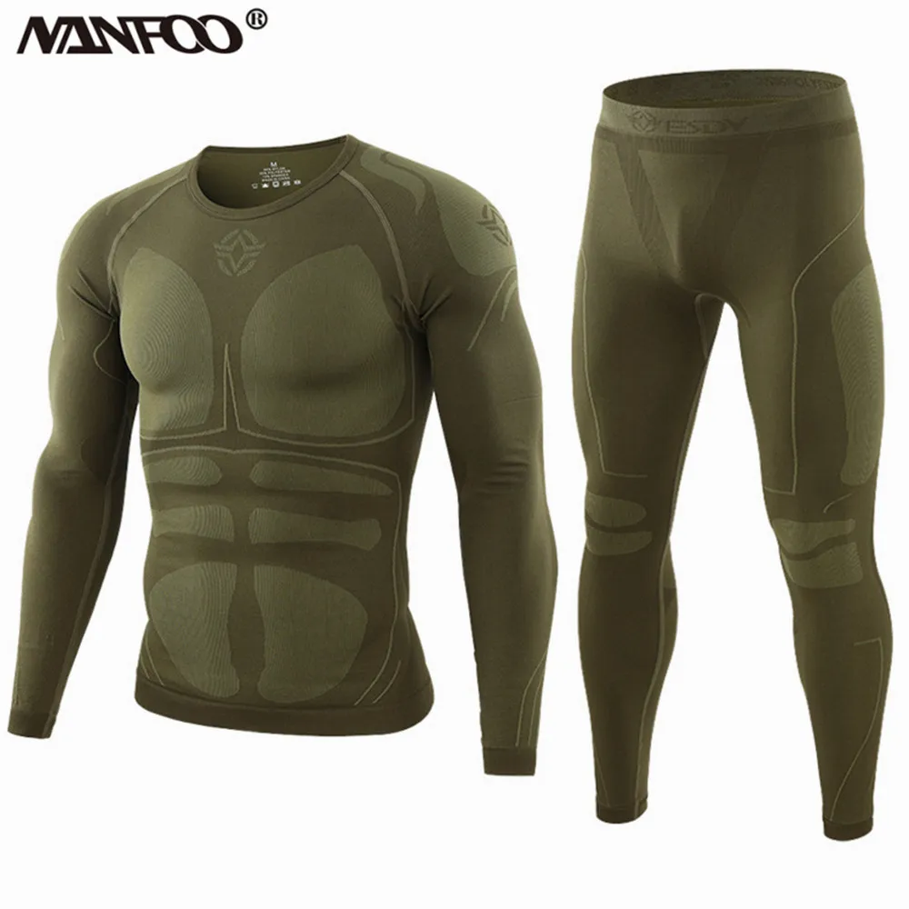 

Men's Sports Functional Underwear Keep Warm Windproof Training Exercise Under-Shirt Tactical Durable Military Fitness Clothes