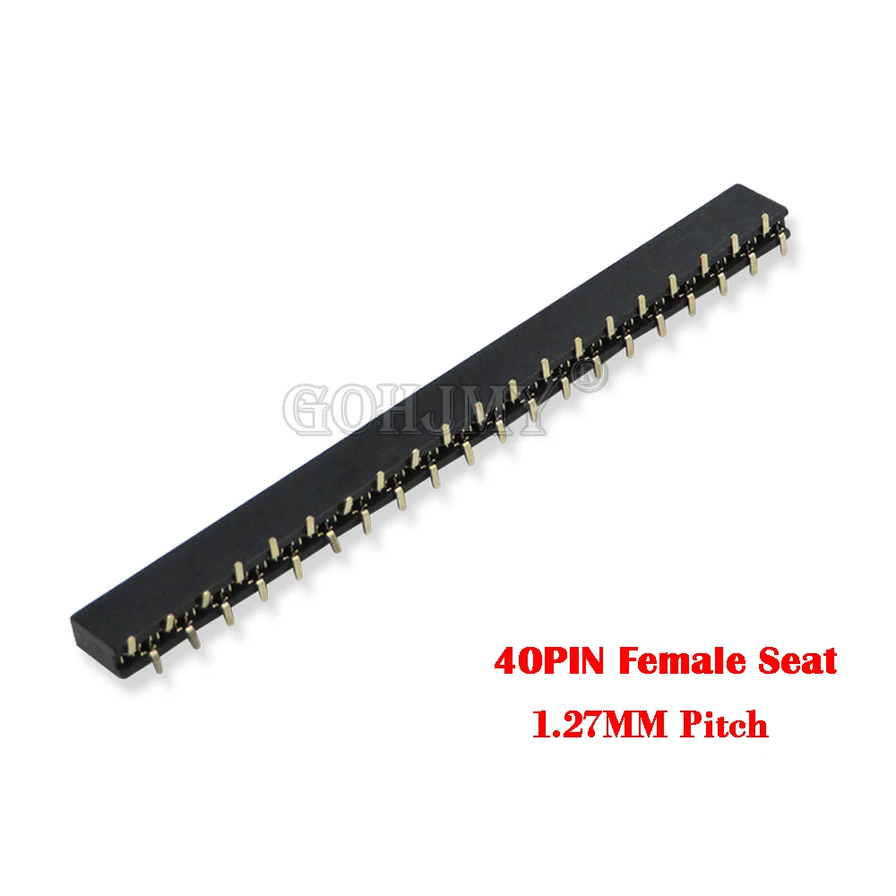 5PCS 1*40p 1*50p SMT Single Row dislocation Male Female PCB Pin Header socket Connector Pinheader 1.27 2.0 2.54 mm For Arduino