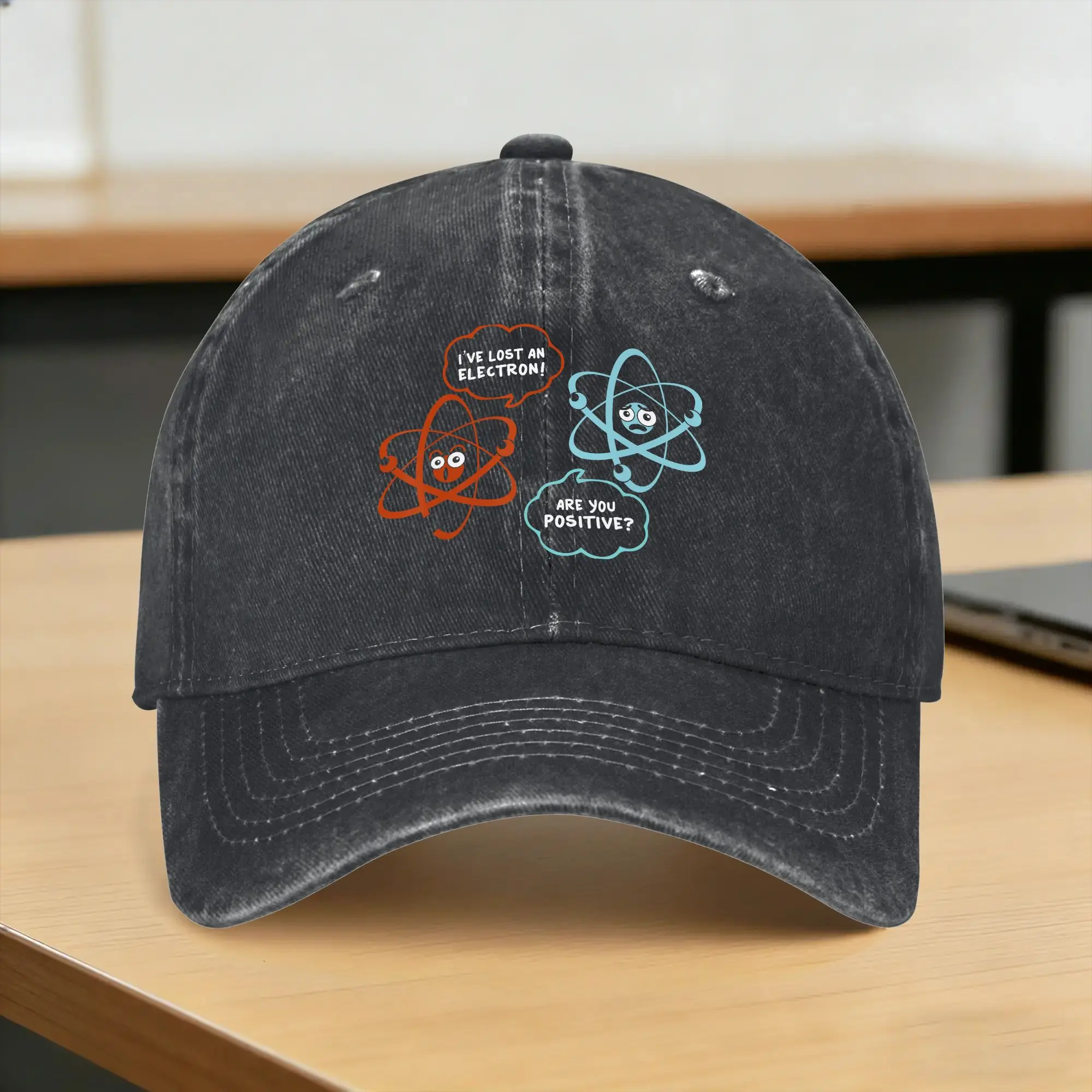 I‘ve Lost An Electron Are You Positive Funny Chemist Sun Baseball Cap  Street Style Women Men Washed Trucker Hat Baseball Caps