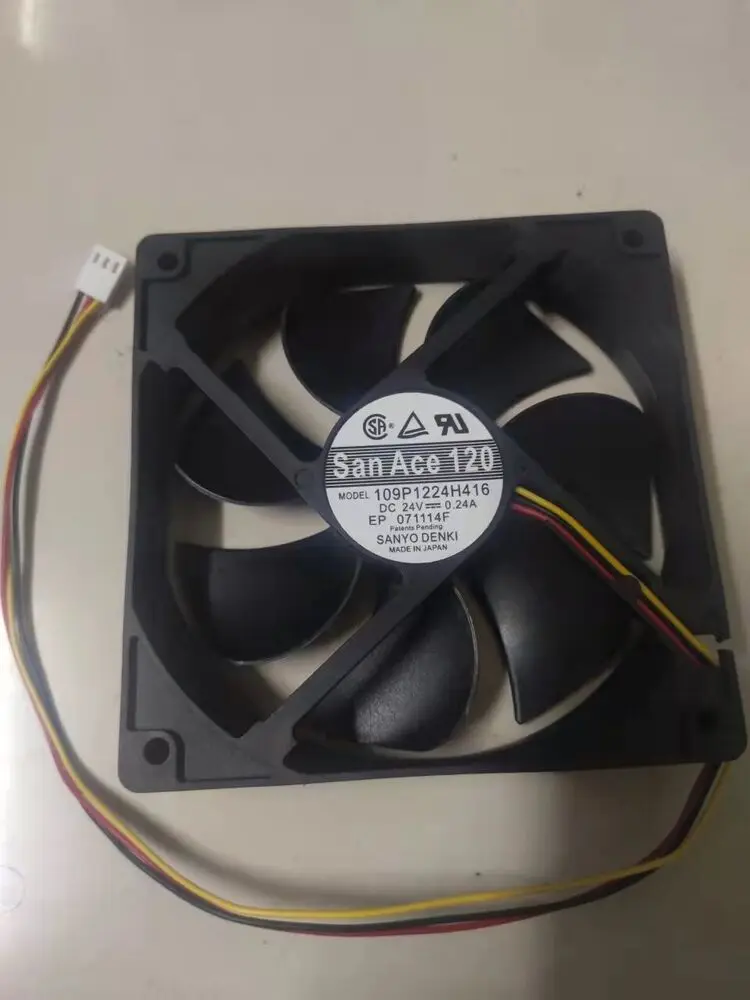 1 PCS SANYO Fan 109P1224H416 DC 24V 0.24A 12025 12CM 3 PIN cooling fan