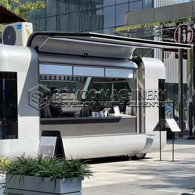 

Belyoo Food Truck Customized Dining Truck Hot Dog Pizza Coffee Ice Cream Mobile Food Kiosk New Food Trailer for Sale with CE DOT
