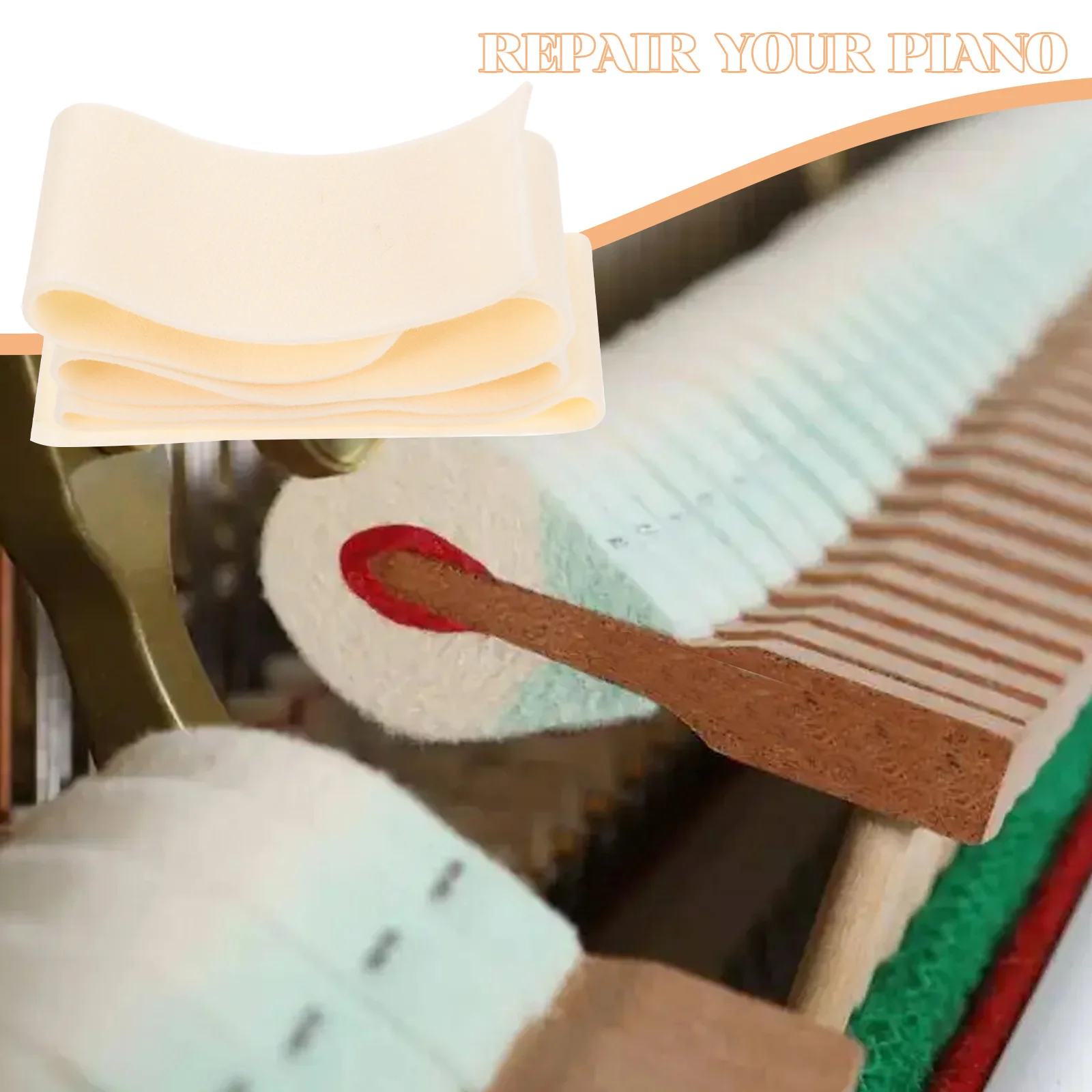 

1 Roll Of Piano Felt Mute Strip Replacement Durable Professional Tuning Accessory Classic Design Reliable Maintenance Tool For