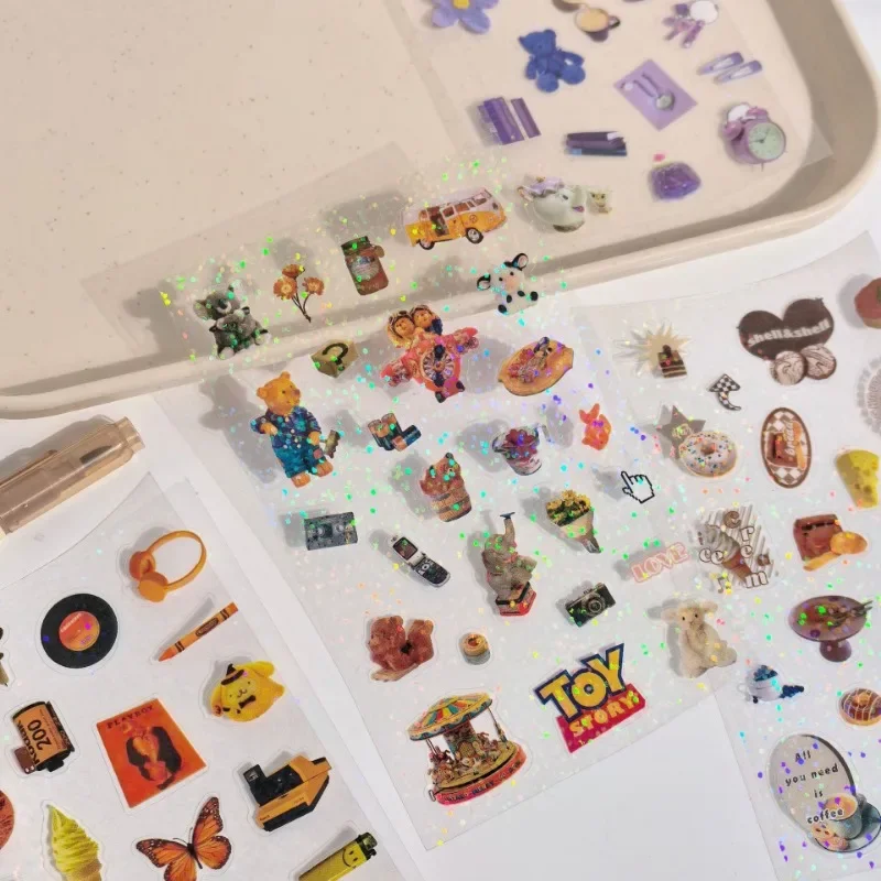 

милые вырезанные флэш-наклейки Y2K, декоративные наклейки для скрапбукинга, сделай сам, чехол для телефона, украшение, материал для коллажа