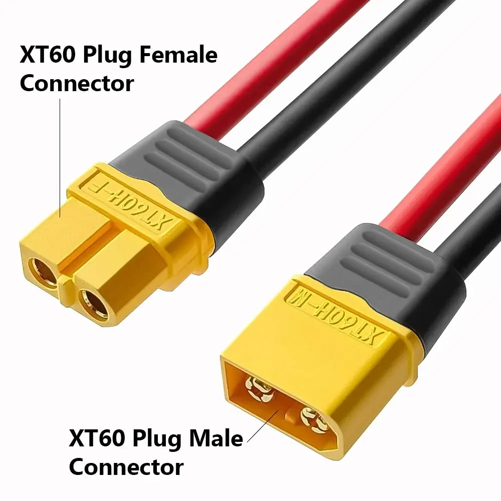 XT60 XT90 Male Female Plug with Sheath Housing Connector,12AWG 5.9inch/150mm Silicon Wire for RC Lipo Battery FPV Racing Drone