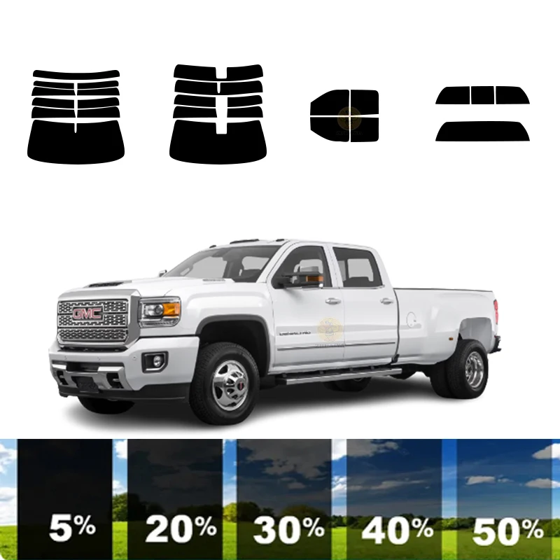 

precut Removable Window Tint Film For Car 100% UVR Heat Insulation Carbon ﻿For GMC SIERRA 3500 2 DR PICKUP EXT 2015-2019