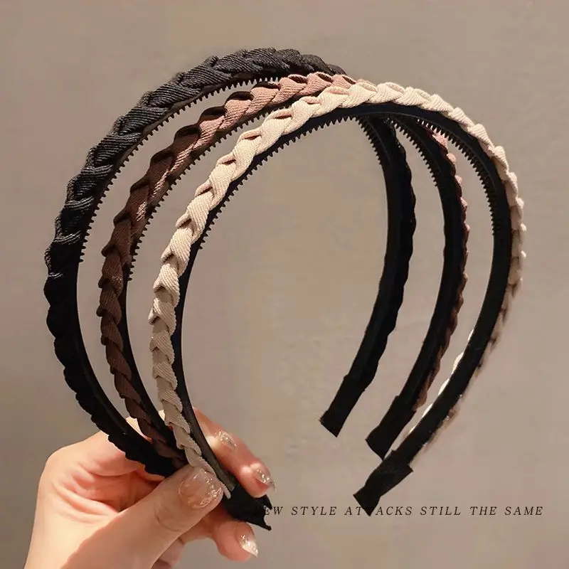 High Grade Fine Edge Solid Fabric Headbands Fashion Hair Accessories Women\'s Trend Casual Cross Winding Hairband Hairbands Girl