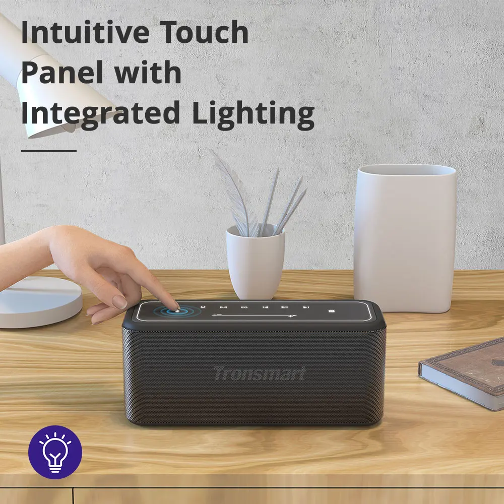 Altoparlante Bluetooth Tronsmart Mega Pro Altoparlante portatile da 60 W Colonna dei bassi migliorata con NFC, impermeabile IPX5, assistente vocale