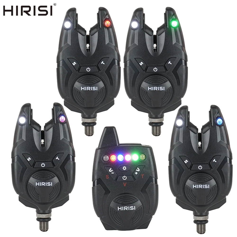 Hirisi Waterproof Carp Fishing Alarm Set Wireless Bite Alarm 1+3 Set S9 Control Bite Indicator Fishing Accessories