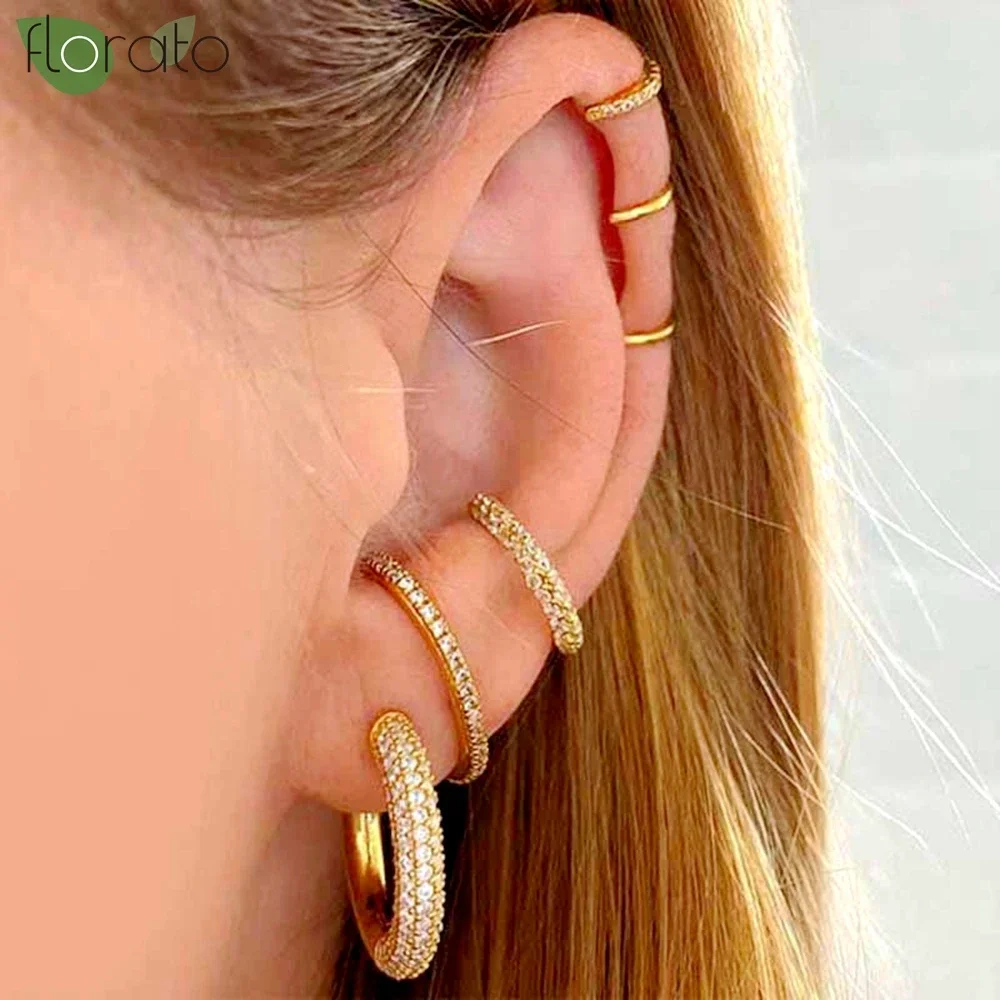 Pendientes minimalistas de circonita para mujer, aretes delicados de aguja de Plata de Ley 925, joyería de lujo para fiesta, accesorios Premium