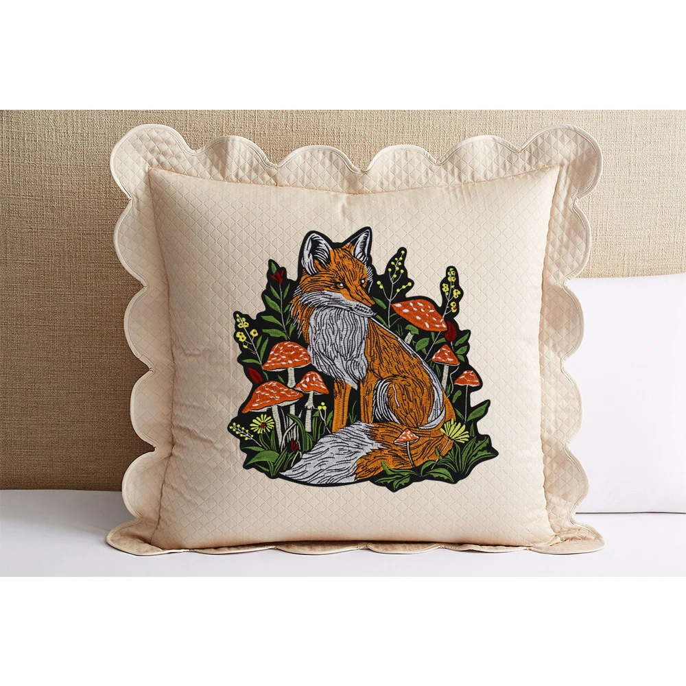 Fairy Tale Fox Iron On Patch Cartoon Animals Patch DIY Repair Clothing Jeans Bag Accessories