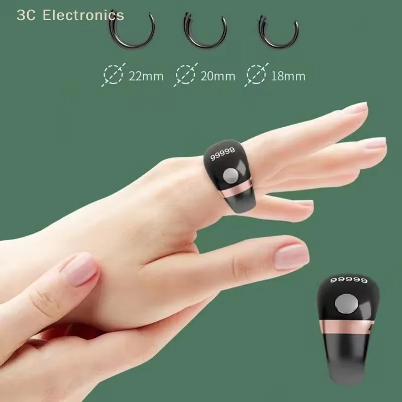 

1PC Outdoor Running And Indoor Workouts Prayer Beads Intelligent Digital Tally Rings Electronic Counter For Fitness Tracking