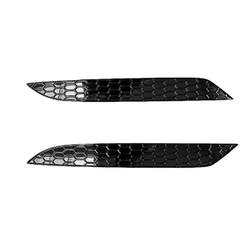 2Pcs Car Styling Honeycomb Tail Rear Fog Lamp Cover Trim Sticker for Golf 7.5 MK7.5 Rear Bar Bumper Reflector Strips