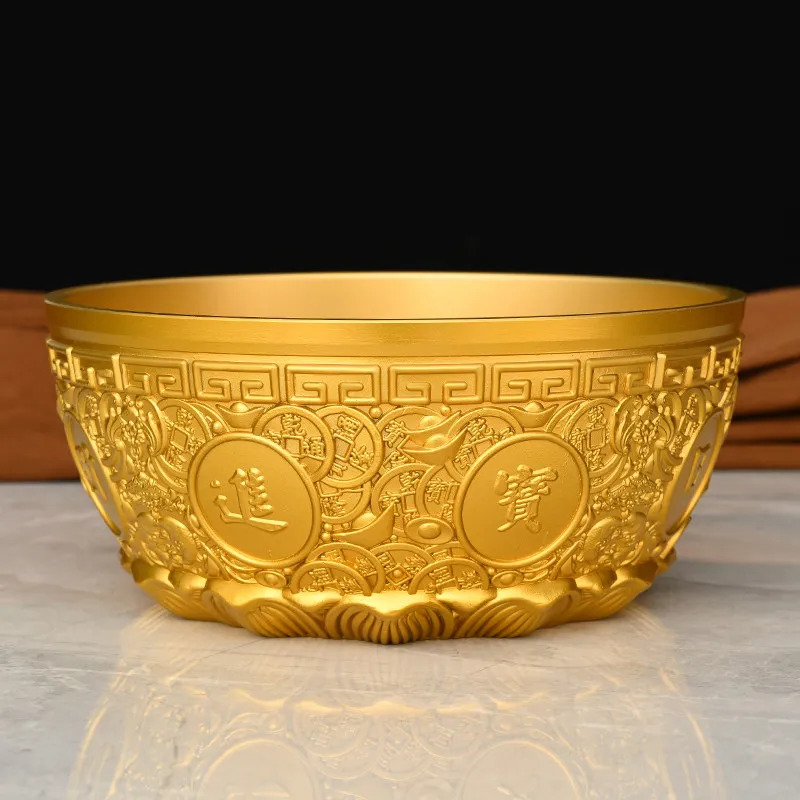 Pure Copper Cornucopia Decoration Brass Coin Bank Shop Living Room Home Copper Solid Copper Basin Copper Cylinder Copper Ware