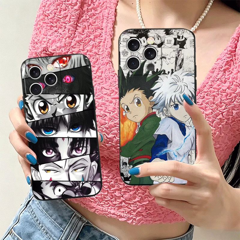 Soft Silicone Phone Case for iPhone 15 16 17 Pro Max Hunter X-Hunters Anime Shell 17E 16E 14 Plus 13 Mini 12 11 Air 7 SE 8 Cover